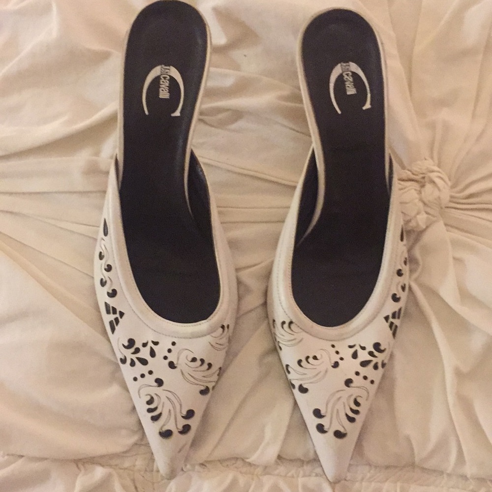 Just Cavalli White heeled shoes